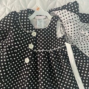 Black and White Polka Dot Dress with Coat